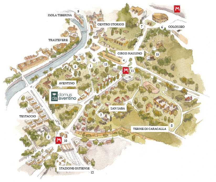 Mappa Domus Aventino